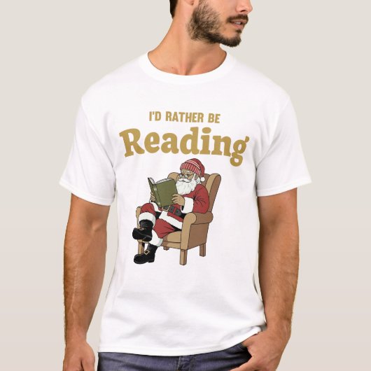 T-shirt Père Noël lisant (Devant)