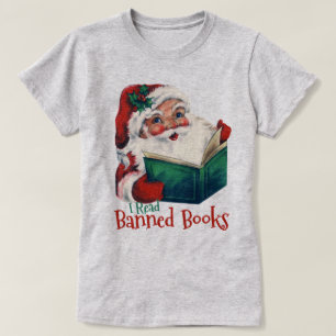 T-shirt Père Noël lit les livres interdits