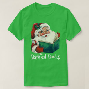 T-shirt Père Noël Lit Les Livres Interdits