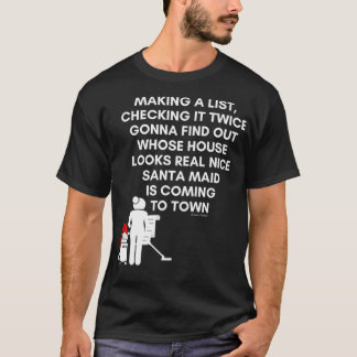 T-shirt Père Noël Maid, Équipage de nettoyage, Humour de m