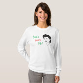 T-shirt Père Noël m'aime Chemise de Noël rétro (Devant entier)