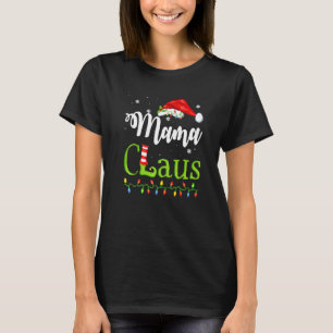 T-shirt Père Noël Mama Claus Famille de jumelage Noël