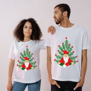T-shirt Père Noël méditant sous un arbre de Noël