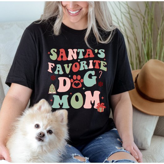T-shirt Père Noël mère de chien préférée