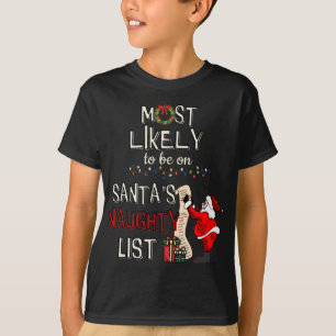 T-shirt Père Noël Mère Favorite Noël Lumière Chapeau Père 