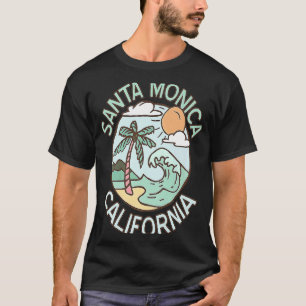 T-shirt Père Noël Monica California Tropical Beach Vacance