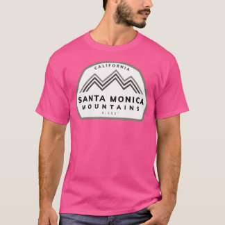 T-shirt Père Noël Monica Montagnes Californie Ca Montagnes