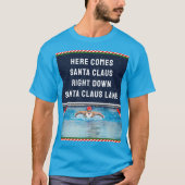 T-shirt Père Noël nageur drôle (Devant)