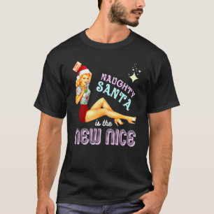 T-shirt Père Noël Naughty Est Le Nouveau Mème De Joke Adul