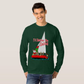 T-shirt Père Noël naviguerait plutôt à Noël (Devant entier)