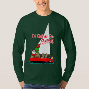 T-shirt Père Noël naviguerait plutôt à Noël