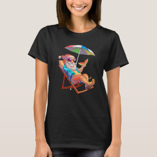 T-shirt Père Noël Noël En Juillet Fêtes Hawaiiennes Somme 
