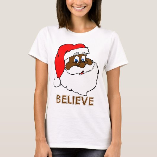 T-shirt Père Noël noir (Devant)