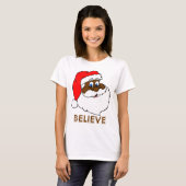 T-shirt Père Noël noir (Devant entier)