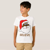 T-shirt Père Noël noire (Devant entier)