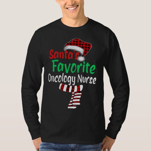 T-shirt Père Noël - Oncologie Préférée Infirmière Noël Pèr (Devant)