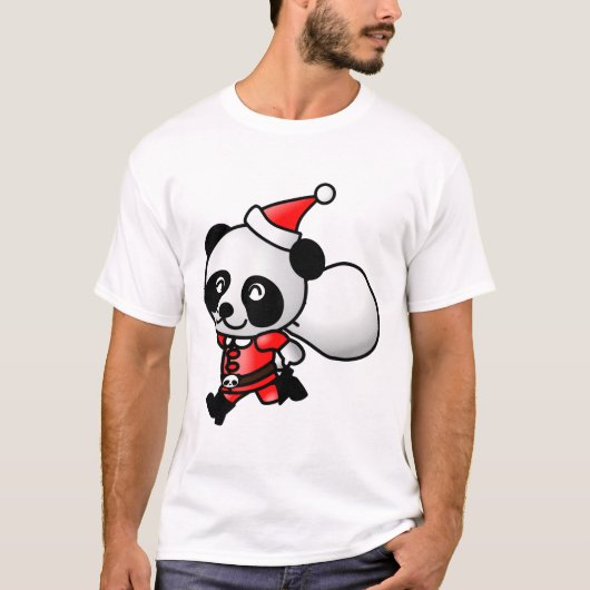 T-shirt Père Noël Panda (Devant)