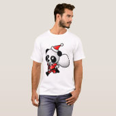 T-shirt Père Noël Panda (Devant entier)