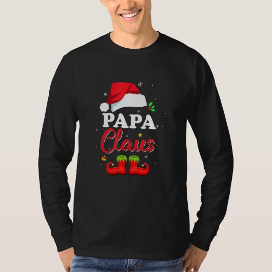 T-shirt Père Noël Papa Claus Correspondant Pajamas de fami (Devant)