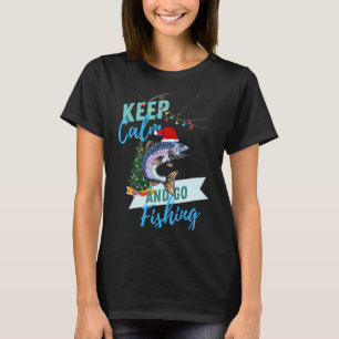 T-shirt Père Noël pêchant pour Noël