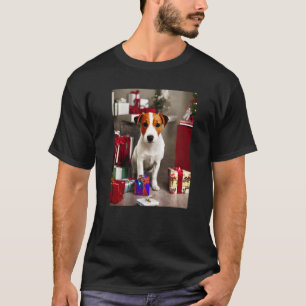 T-shirt Père Noël Petit Helper Le Jack Russell Terrier