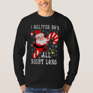 T-shirt Père Noël peut livrer Ho's All Naughty Dirty Jok