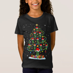 T-Shirt Père Noël Pickle Christmas Tree Lights Drôle Pickl