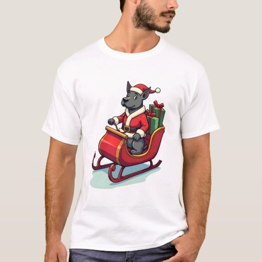 T-shirt Père Noël Pitbull Ride (Devant)