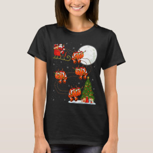T-shirt Père Noël Poisson Clown Traîneau Volant Drôle Magi
