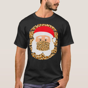T-shirt Père Noël Portant le Masque Père Noël Quarantine N