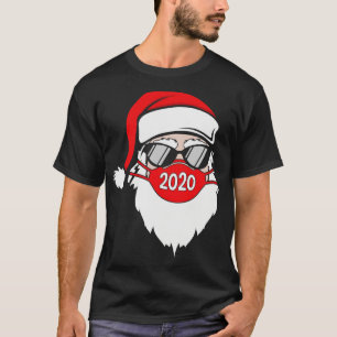 T-shirt Père Noël Porter le masque et les lunettes Drôle d