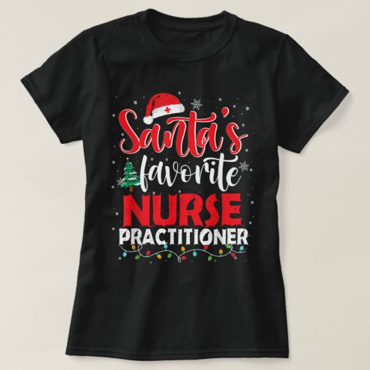 T-shirt Père Noël Praticien Préféré Infirmière Noël Sant (Design devant)