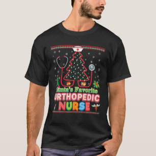 T-shirt père Noël Préférée Orthopédique Nurse Christmas Tr