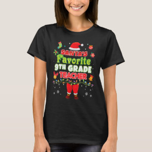 T-shirt Père Noël Professeur de 9e année favori Père Noël