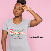 T-shirt Père Noël Professeur Favori Personnalisable