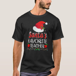 T-shirt Père Noël Professeur favori Xmas Pajama Enseigneme