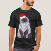T-shirt Père Noël Ragdoll Chat de Noël Pyjama Drôle Noël C (Devant)