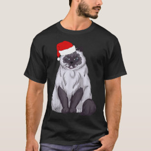 T-shirt Père Noël Ragdoll Chat de Noël Pyjama Drôle Noël C