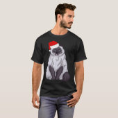 T-shirt Père Noël Ragdoll Chat de Noël Pyjama Drôle Noël C (Devant entier)