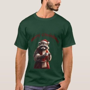 T-shirt Père Noël Raton Laveur de conte de fée Fantaisiste