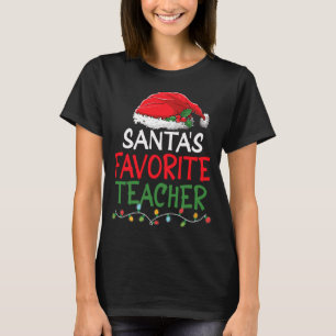 T-shirt Père Noël Realtor Favori Noël Santa Hat Light