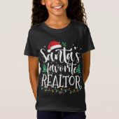 T-Shirt Père Noël Realtor Favori Noël Santa Hat Light (Devant)