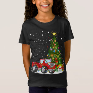 T-Shirt Père Noël Red Truck Xmas Tree Lighting Red Truck C