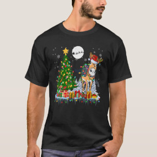 T-shirt Père Noël Reindeer Donkey Christmas Tree famille d