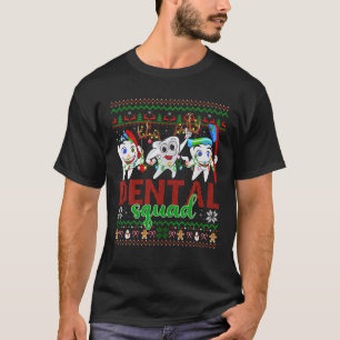 T-shirt Père Noël Reindeer laide-doux dents Dentiste Squad
