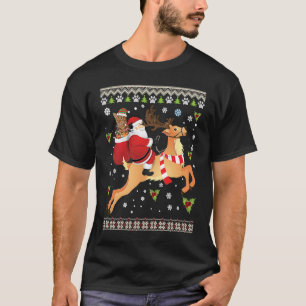 T-shirt Père Noël Reindeer Ocicat Cat présente la sueur de