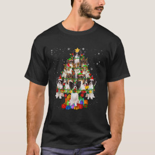 T-shirt Père Noël Renne Elfe Papillons Arbre de Noël Avec