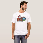 T-shirt Père Noël Rétro Gamer Pixel Noël (Devant entier)