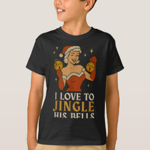 T-shirt Père Noël Rétro J'adore Bourrer Son Stock Chanter