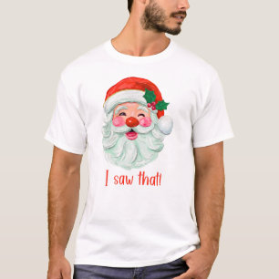 T-shirt Père Noël rétro texturé, je l'ai vu